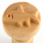 MKM Fish 2.5cm wood stamp